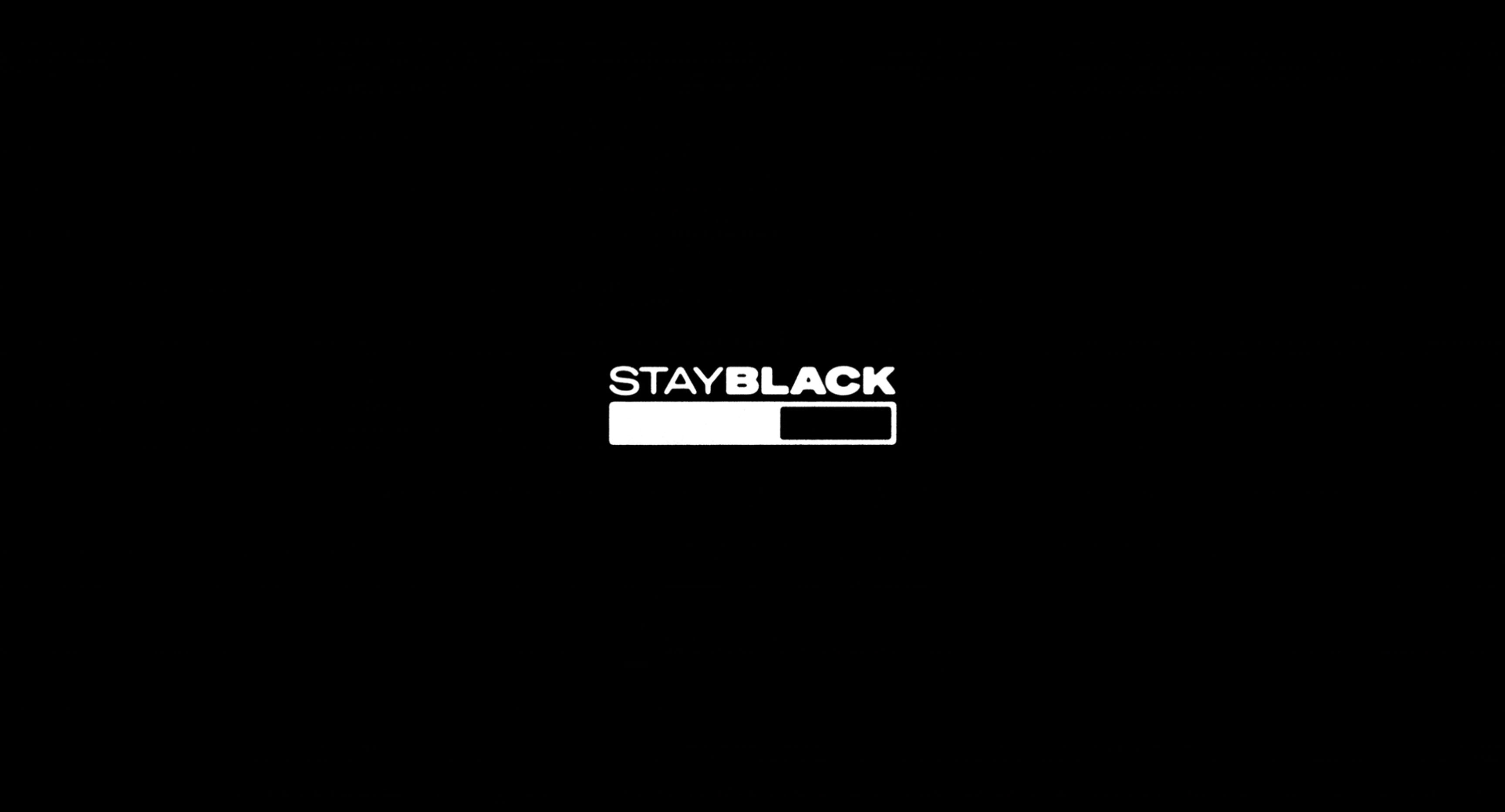 stay black logo card