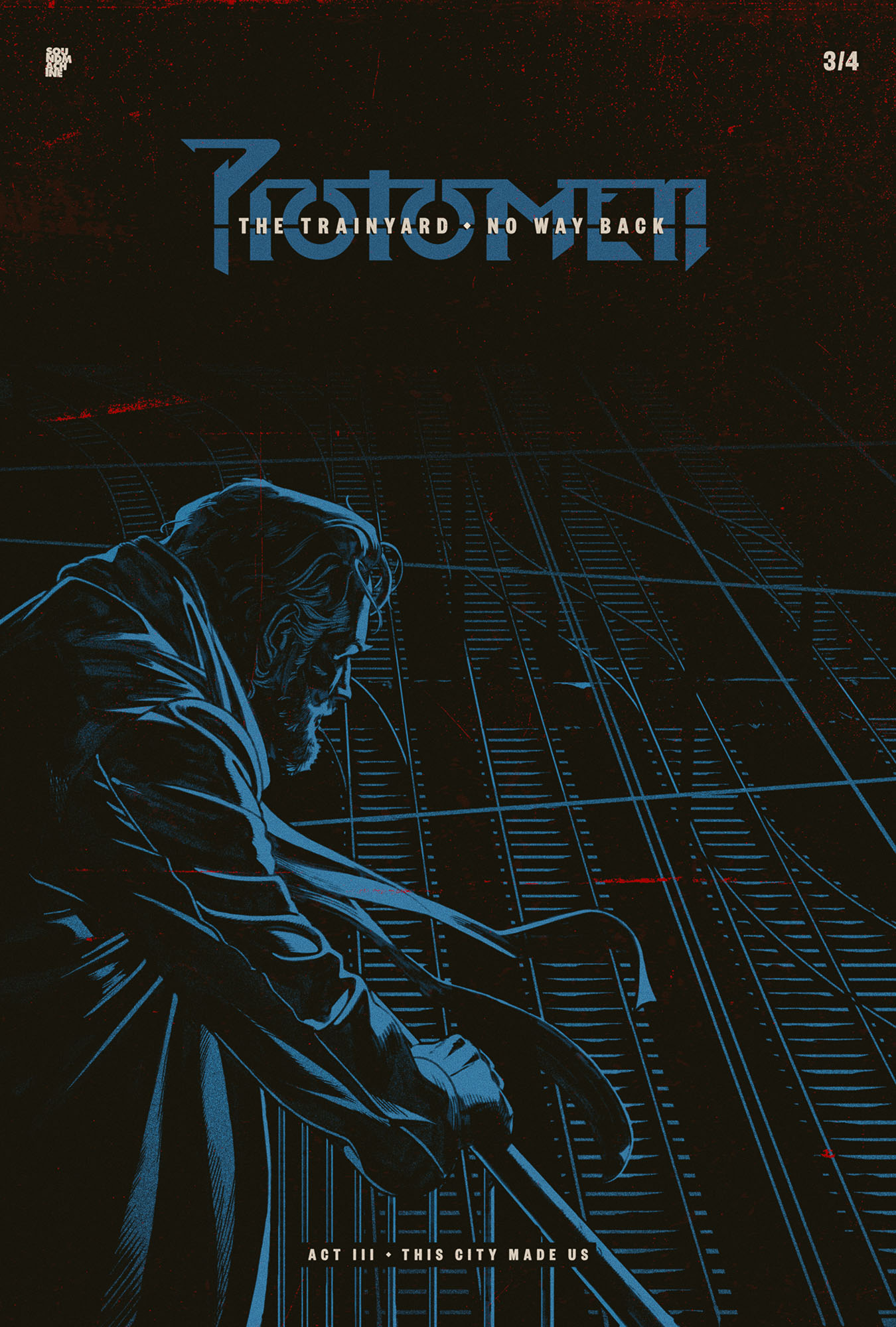 the calm and the trainyard poster